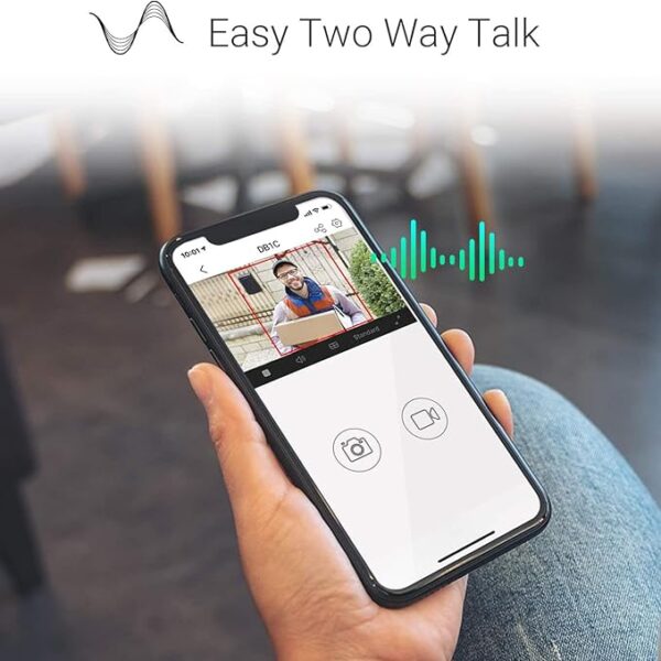 Timbre con Cámara Wi-Fi (Doorbell) de Batería Recargable / Libre de Cables / Uso Exterior Con Protección (IP65) / Cámara 3 Megapíxel / Llamada a la App / Incluye Timbre Para Interior Con Timbres Seleccionables / Ranura - Image 6