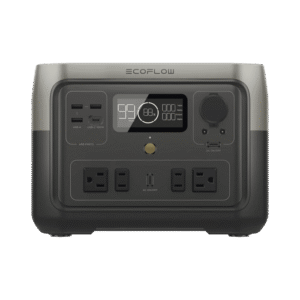EcoFlow River 2 Max | Estación de Energía Portátil 512Wh Litio LFP / 4 AC 500 W (Max. 1000W) / 1 USB-C 100W / 3 USB -A 12W / Cargador de Coche 8A a 12 o 24V / Conectividad WiFi y Bluetooth (App) / Carga Solar 220W Max.