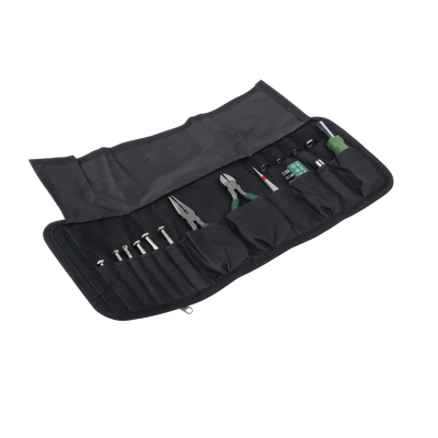 Juego de Herramientas en Estuche Portátil con 25 Pzas. (Desarmadores Finos + Pinzas + Puntas + Maneral).
