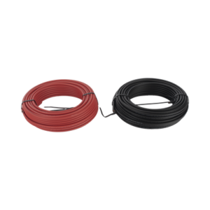 Kit de 2 rollos de 100 metros de cable fotovoltaico de cobre, rojo y negro, calibre 10 AWG (6mm²), Tipo PV, 1000/2000 V y 120°C.